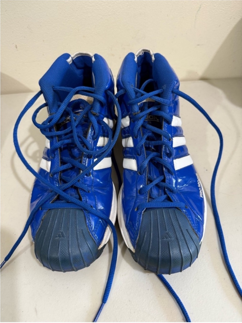 adidas Blue and White High-Top Sneakers
